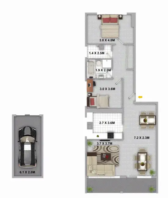 Floorplan of Homely unit listing, 4/534 Church Street, North Parramatta NSW 2151