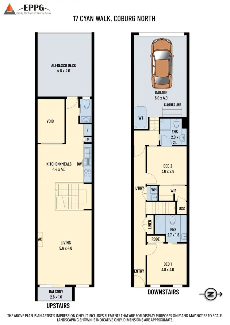 Floorplan of Homely townhouse listing, 17 Cyan Walk, Coburg North VIC 3058