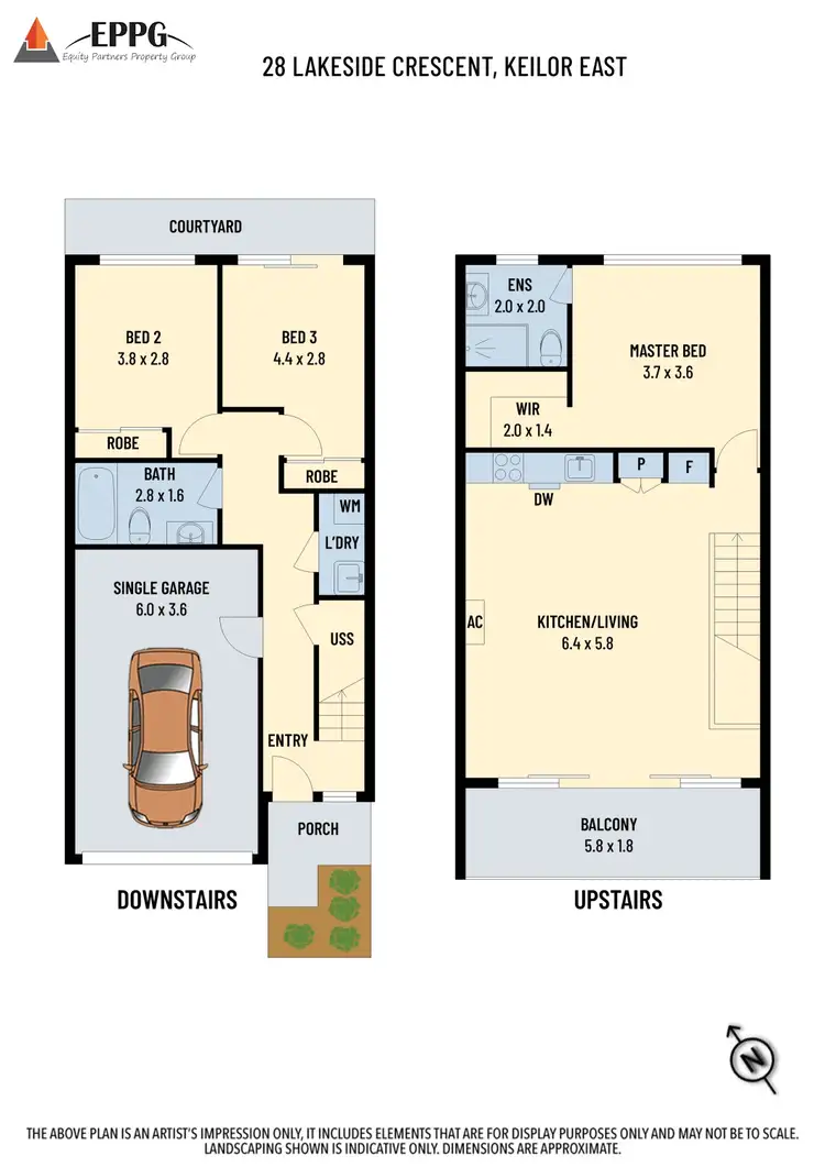Floorplan of Homely townhouse listing, 28 Lakeside Crescent, Keilor East VIC 3033