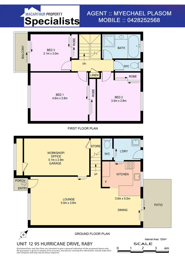 Floorplan of Homely townhouse listing, 12/95 Hurricane Drive, Raby NSW 2566