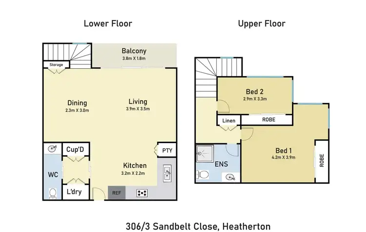 Floorplan of Homely apartment listing, 306/3 Sandbelt Close, Heatherton VIC 3202