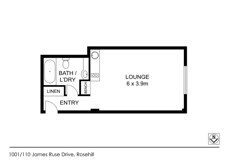 Floorplan of Homely unit listing, 1001/110-114 James Ruse Drive, Rosehill NSW 2142