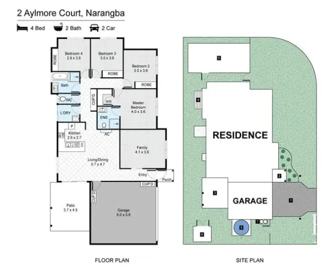 Floorplan of Homely house listing, 2 Aylmore Court, Narangba QLD 4504