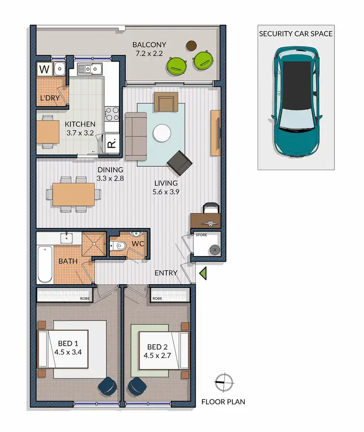 Floorplan of Homely apartment listing, 22/63-65 St Marks Road, Randwick NSW 2031