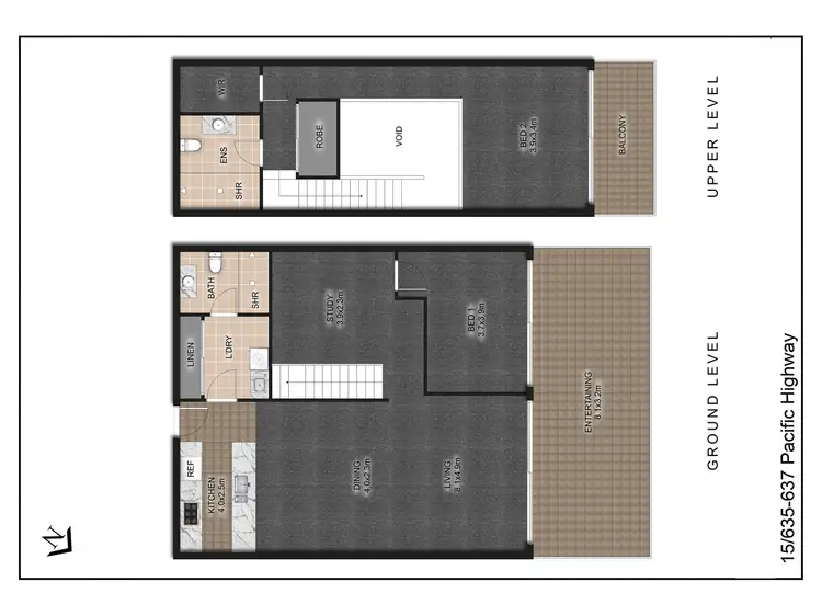 Floorplan of Homely unit listing, 15/635-637 Pacific Highway, Belmont NSW 2280