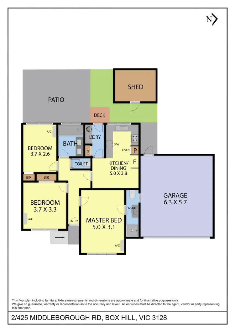 Floorplan of Homely unit listing, 2/425 Middleborough Road, Box Hill VIC 3128