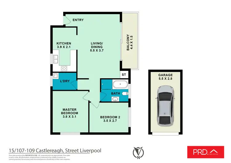 Floorplan of Homely apartment listing, 15/107 Castlereagh Street, Liverpool NSW 2170
