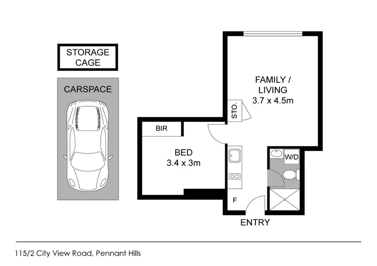 Floorplan of Homely unit listing, 115/2 City View Road, Pennant Hills NSW 2120