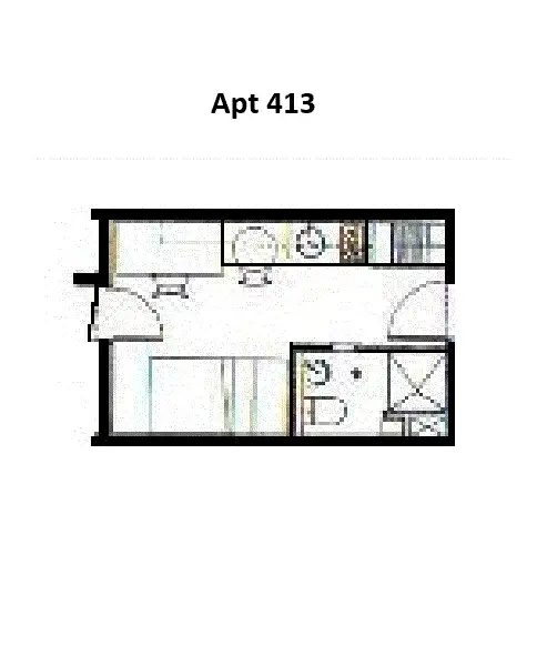 Floorplan of Homely apartment listing, 413/24 BARKLY Place, Carlton VIC 3053