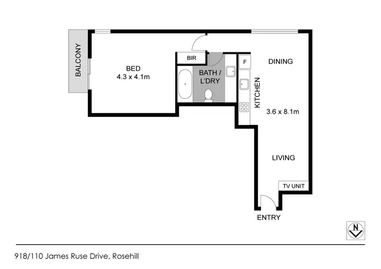 Floorplan of Homely unit listing, 918/110-114 James Ruse Drive, Rosehill NSW 2142