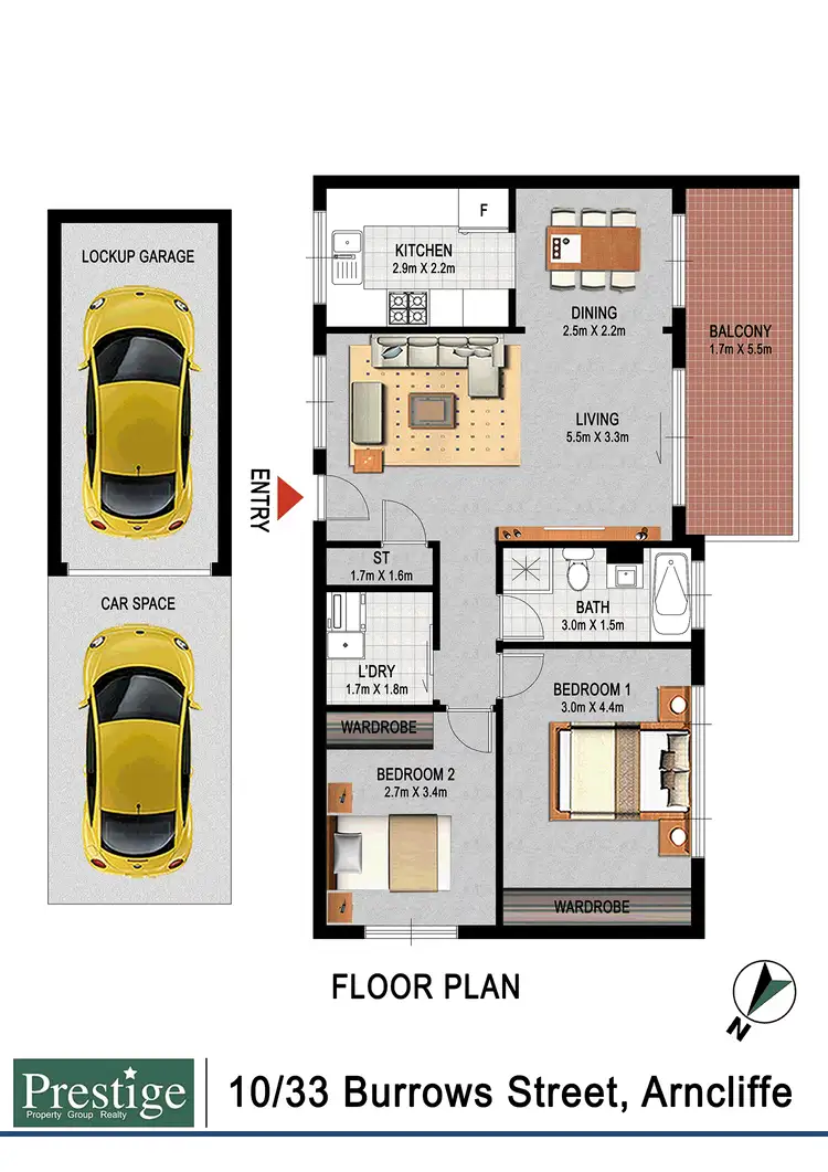 Floorplan of Homely apartment listing, 33-37 Burrows Street, Arncliffe NSW 2205