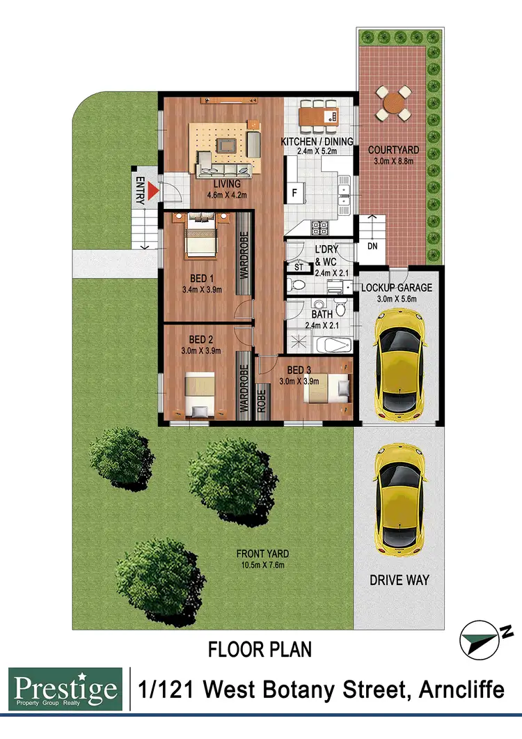 Floorplan of Homely villa listing, 121 West Botany Street, Arncliffe NSW 2205