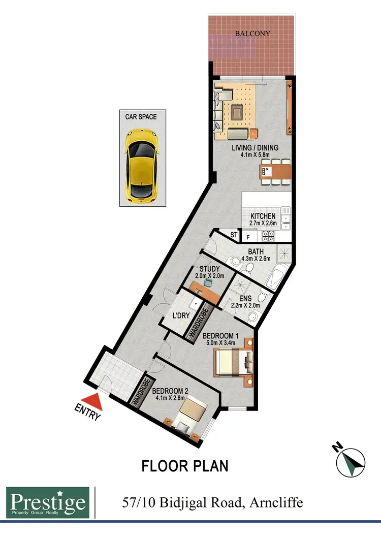 Floorplan of Homely apartment listing, 57/45 Bonar Street, Arncliffe NSW 2205