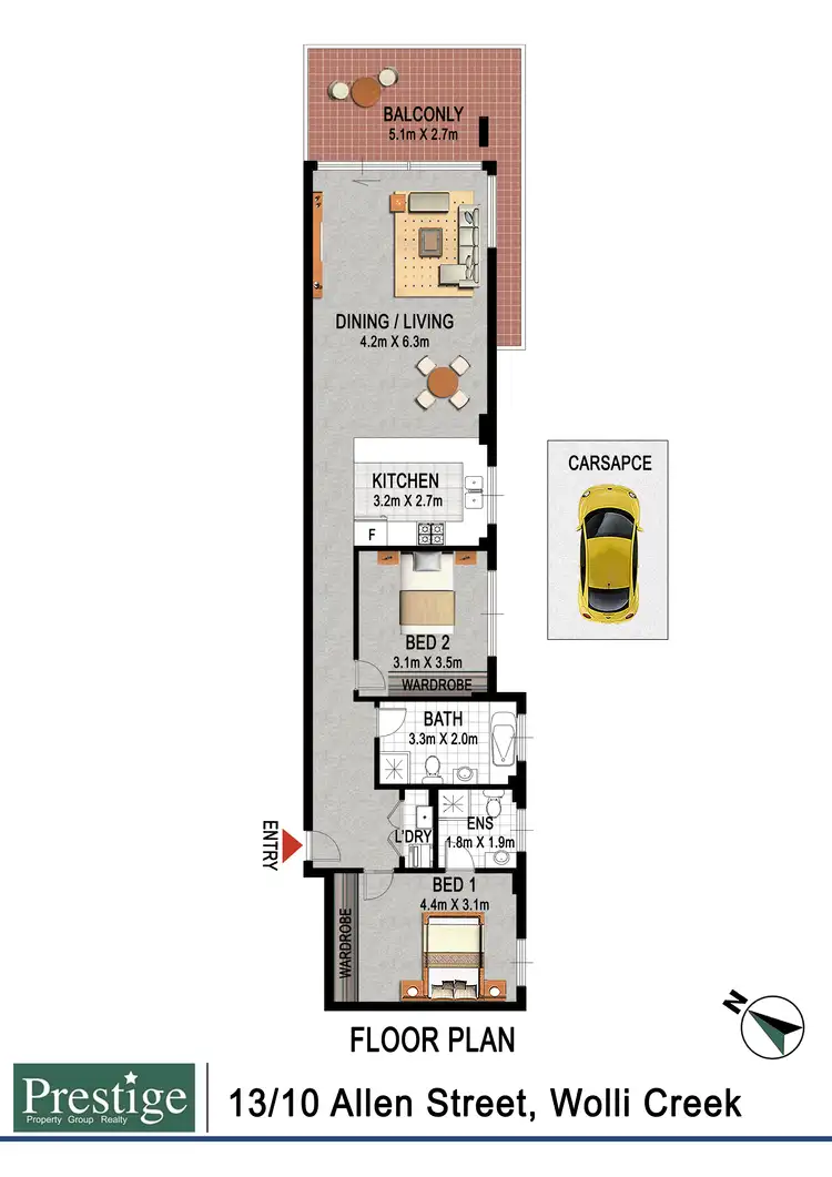 Floorplan of Homely apartment listing, 10 - 12 Allen Street, Wolli Creek NSW 2205