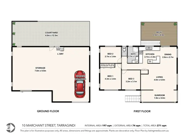 Floorplan of Homely house listing, 10 Marchant St, Tarragindi QLD 4121