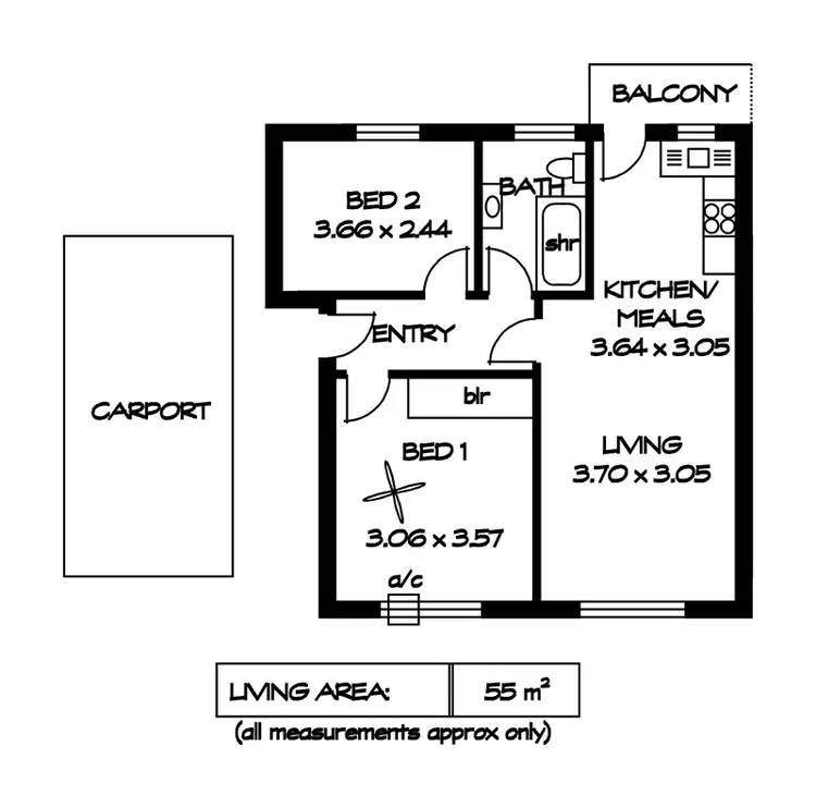 Floorplan of Homely unit listing, 4/7 Euston Terrace, Croydon SA 5008