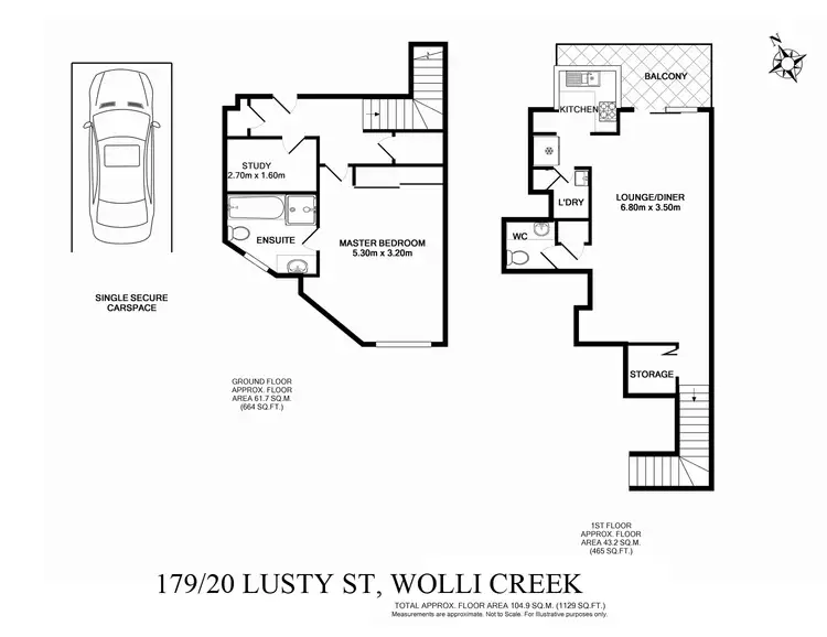 Floorplan of Homely apartment listing, 179/86-88 Bonar St, Wolli Creek NSW 2205