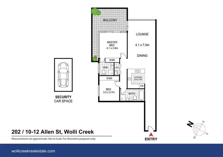 Floorplan of Homely apartment listing, 202/10-12 Allen St, Wolli Creek NSW 2205