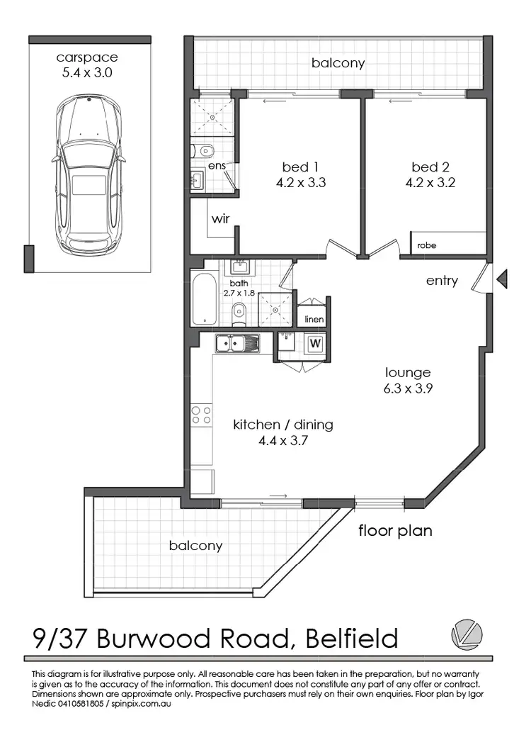 Floorplan of Homely apartment listing, 9/37-39 Burwood Road, Belfield NSW 2191