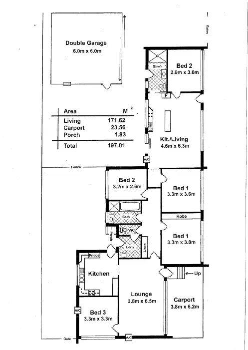 Floorplan of Homely semi-detached listing, 12 & 12A Kimba Road, Para Hills SA 5096