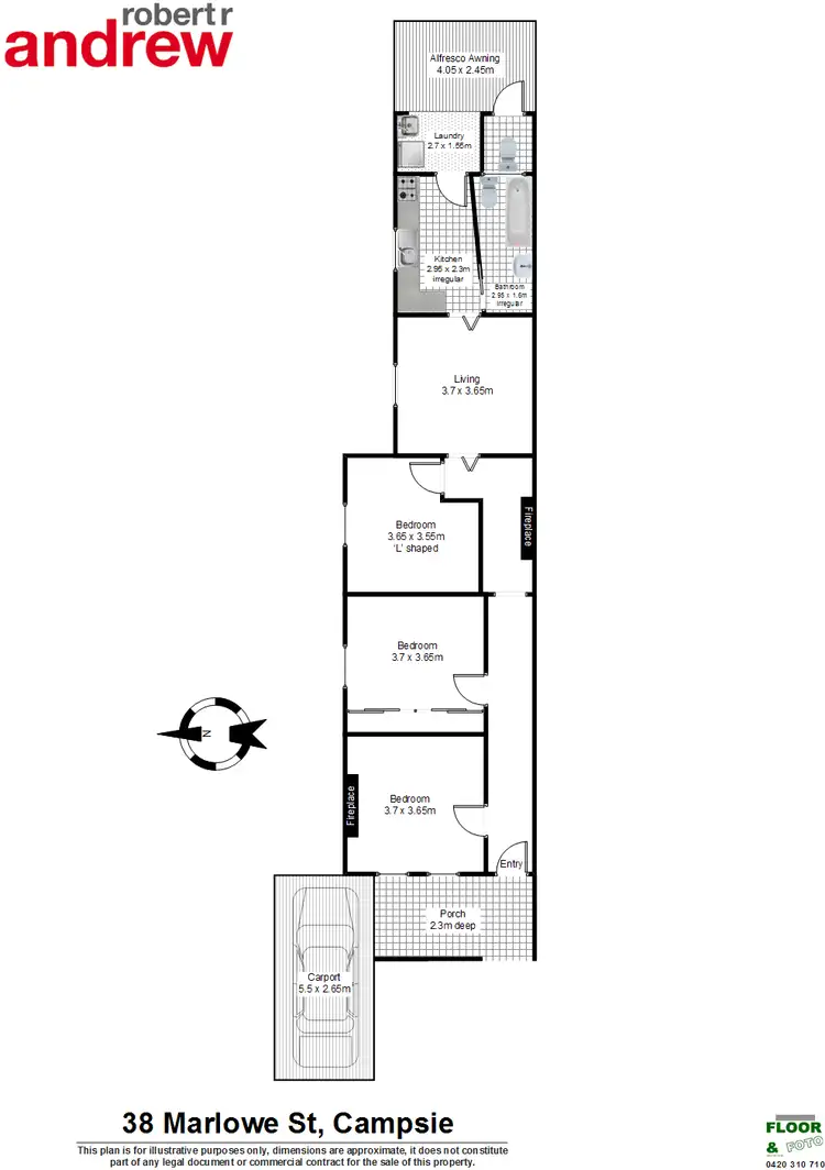 Floorplan of Homely house listing, 38 Marlowe Street, Campsie NSW 2194