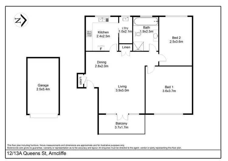 Floorplan of Homely apartment listing, 12/13A Queen Street, Arncliffe NSW 2205