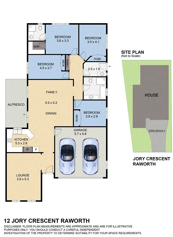 Floorplan of Homely house listing, 12 Jory Crescent, Raworth NSW 2321