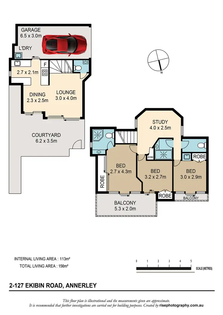 Floorplan of Homely townhouse listing, 2/127 Ekibin Road, Annerley QLD 4103