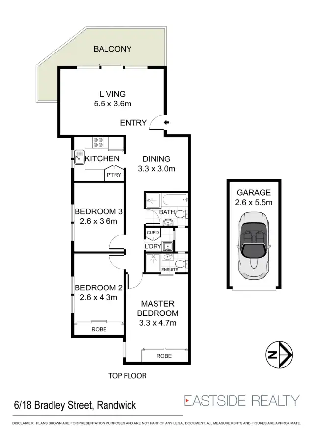 Floorplan of Homely apartment listing, 6/18 Bradley Street, Randwick NSW 2031
