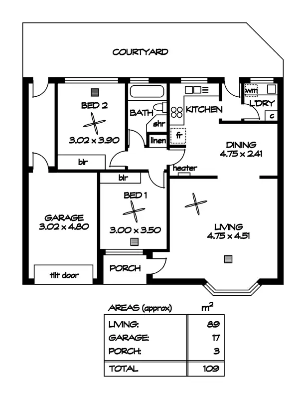 Floorplan of Homely unit listing, 4/38 Freeman Avenue, Tranmere SA 5073