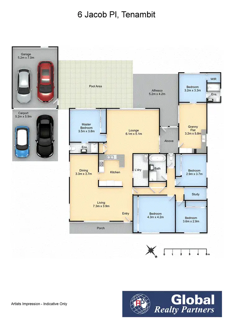 Floorplan of Homely house listing, 6 Jacob Place, Tenambit NSW 2323