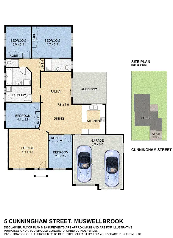 Floorplan of Homely house listing, 5 Cunningham Street, Muswellbrook NSW 2333