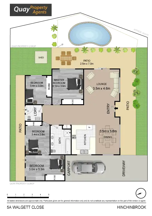 Floorplan of Homely semi-detached listing, 5a Walgett Close, Hinchinbrook NSW 2168