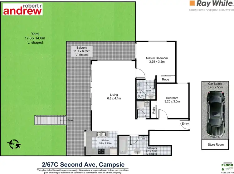 Floorplan of Homely apartment listing, 2/67C Second Avenue, Campsie NSW 2194