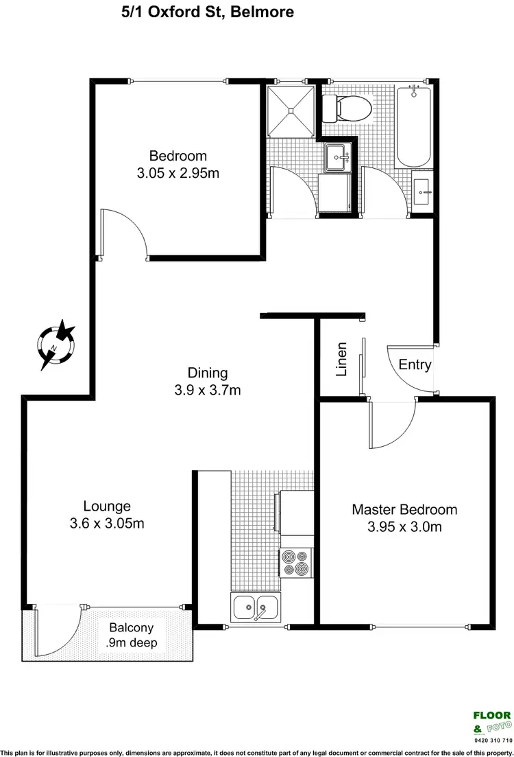 Floorplan of Homely unit listing, 5/1 Oxford St, Belmore NSW 2192