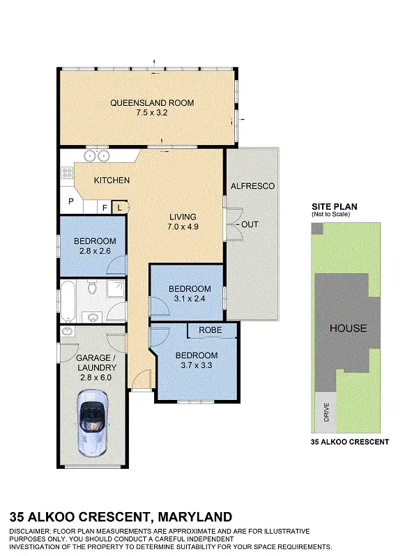 Floorplan of Homely house listing, 35 Alkoo Crescent, Maryland NSW 2287