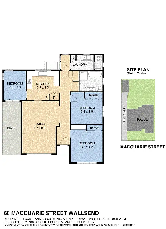 Floorplan of Homely house listing, 68 Macquarie Street, Wallsend NSW 2287