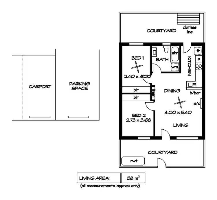 Floorplan of Homely unit listing, 3/90 Ashley Street, Torrensville SA 5031
