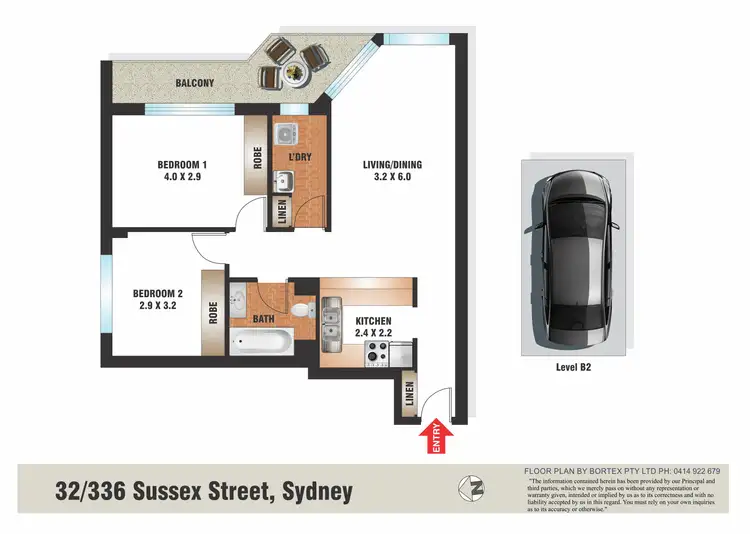 Floorplan of Homely apartment listing, 32/336 Sussex Street, Sydney NSW 2000