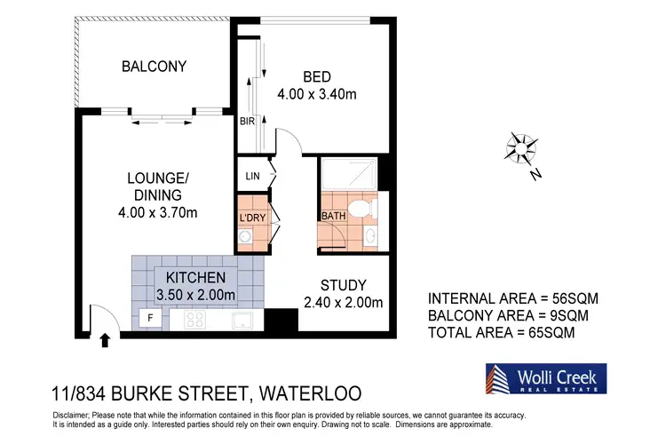 Floorplan of Homely apartment listing, 11/834 Bourke Street, Waterloo NSW 2017