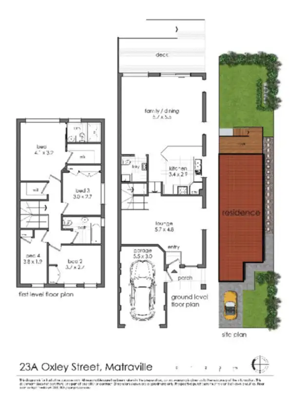 Floorplan of Homely semi-detached listing, 23A Oxley Street, Matraville NSW 2036