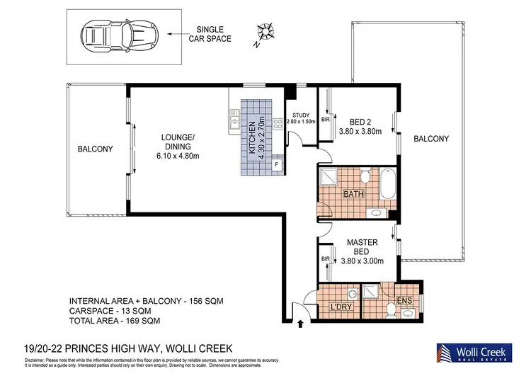 Floorplan of Homely apartment listing, 19/20-22 Princes Highway, Wolli Creek NSW 2205