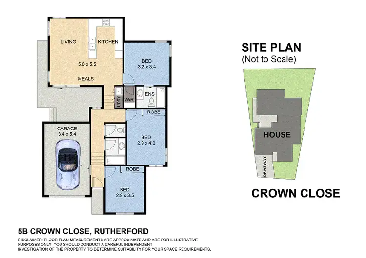 Floorplan of Homely house listing, 5B Crown Close, Rutherford NSW 2320