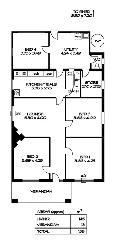 Floorplan of Homely house listing, 10 Gum Ave, Dry Creek SA 5094