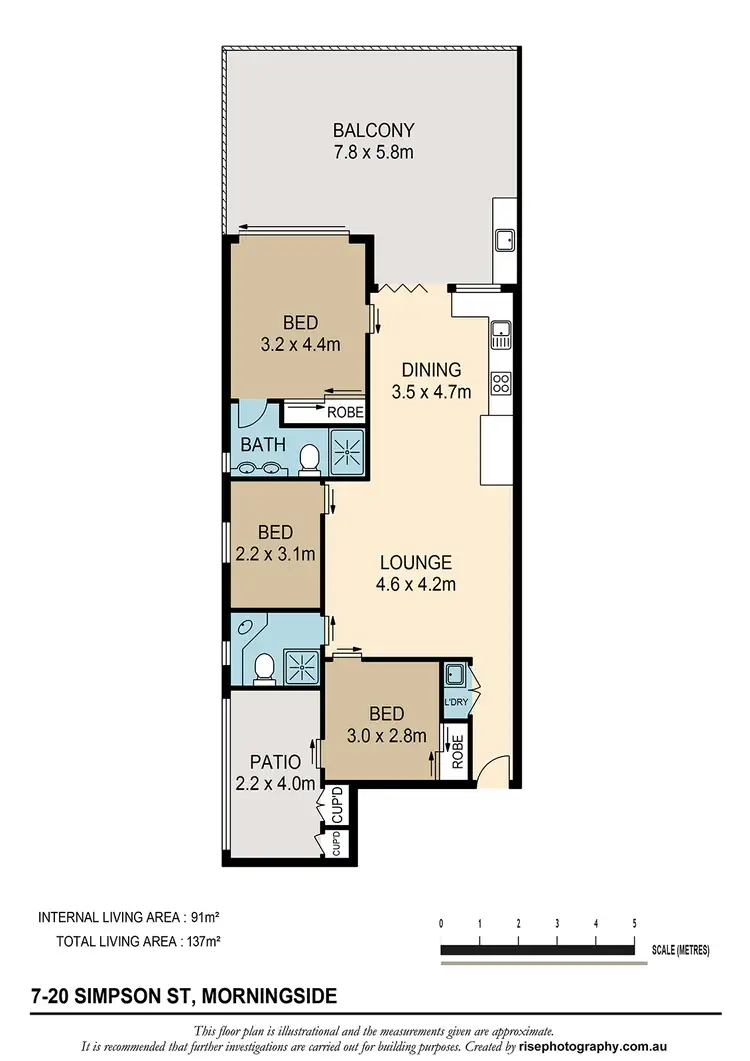 Floorplan of Homely apartment listing, 7/20 Simpson Street, Morningside QLD 4170