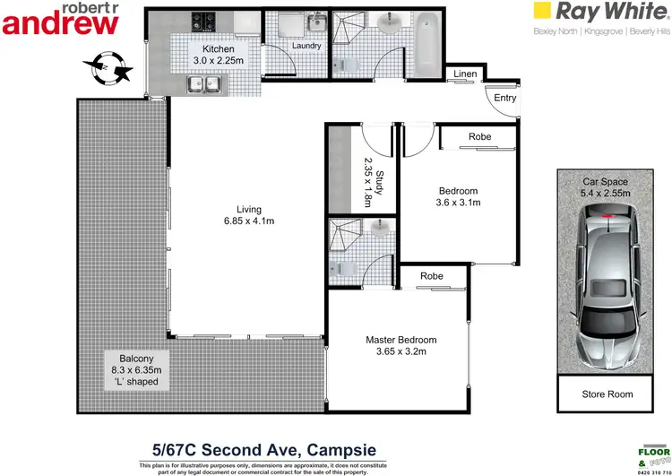 Floorplan of Homely apartment listing, 5/67C Second Avenue, Campsie NSW 2194