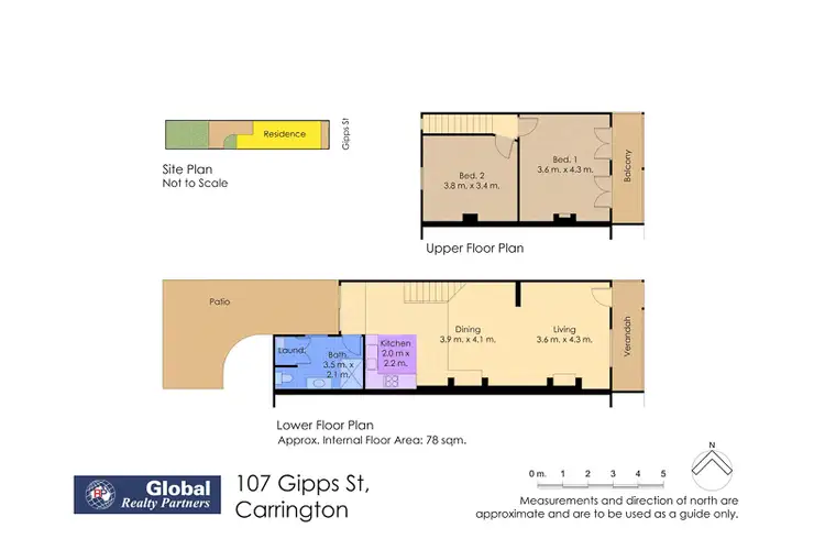 Floorplan of Homely terrace listing, 107 Gipps Street, Carrington NSW 2294