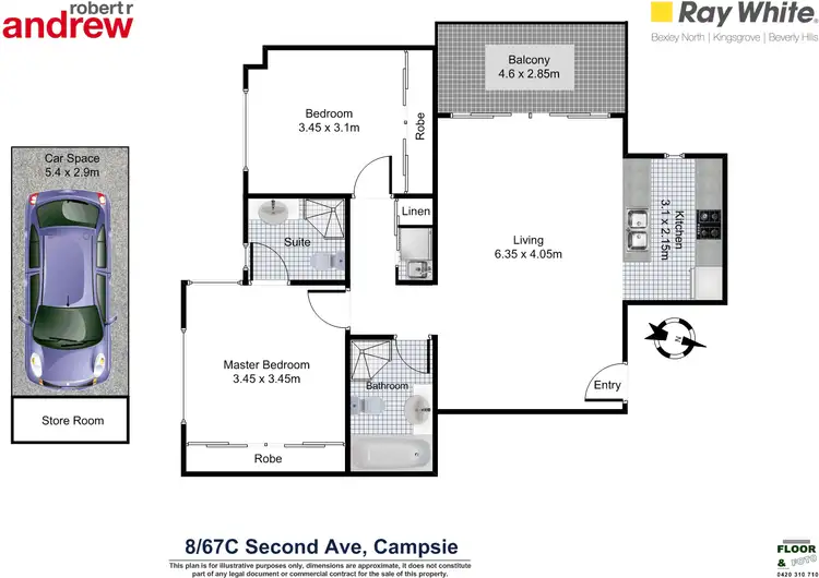 Floorplan of Homely apartment listing, 8/67C Second Avenue, Campsie NSW 2194