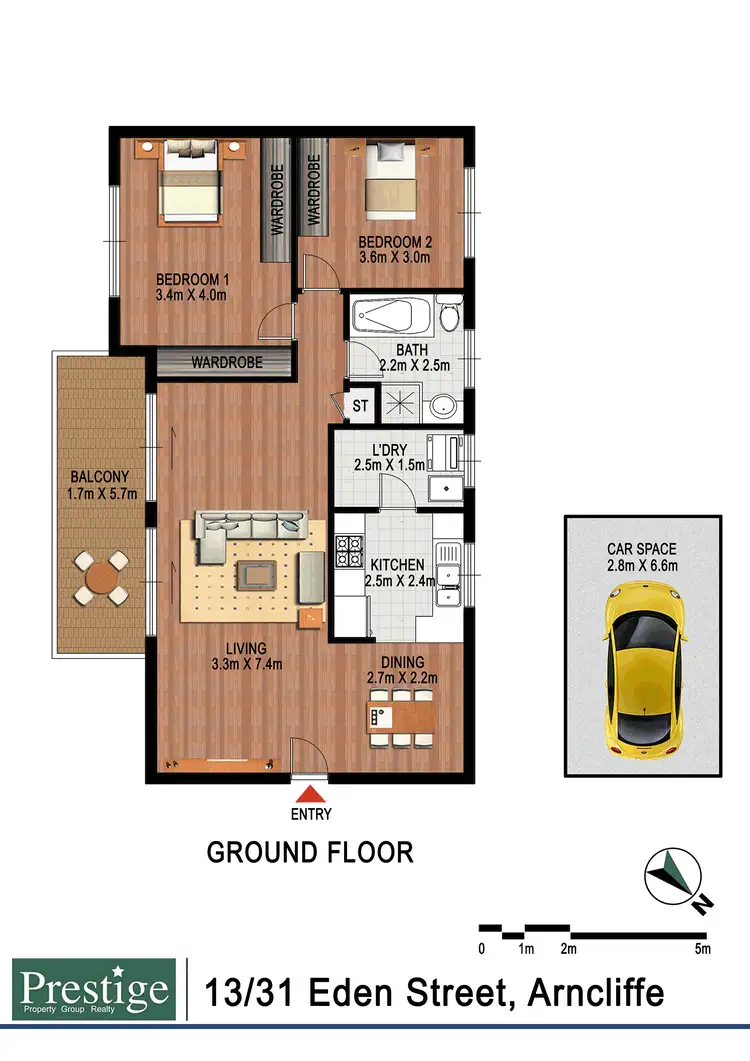 Floorplan of Homely apartment listing, 13/31 - 37 Eden Street, Arncliffe NSW 2205