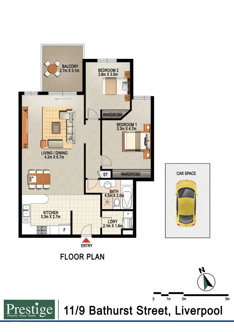Floorplan of Homely apartment listing, 11/9-11 Bathurst Street, liverpool NSW 2170